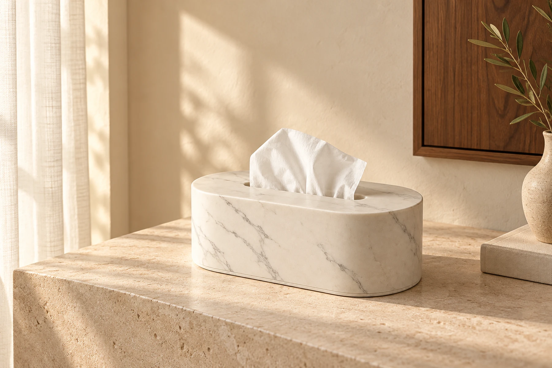 Alba Oval tissue holder in a calm interior